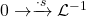 0\to\mO\xrightarrow{\cdot s}\mathcal{L}^{-1}